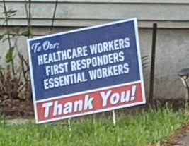 Essential Workers Thank You sign